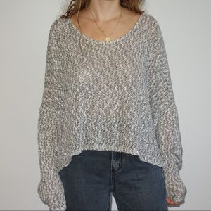 Loose mixed pattern sweater